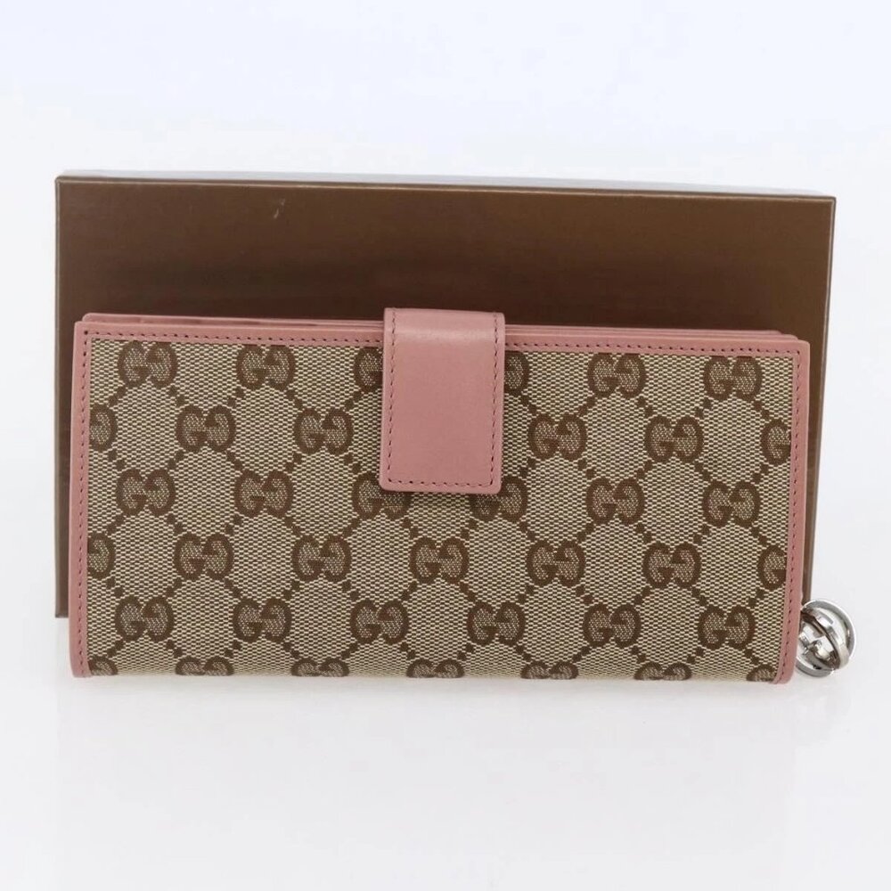 GUCCI GG Canvas Long Wallet Beige 233024 Auth - Picture 10 of 16